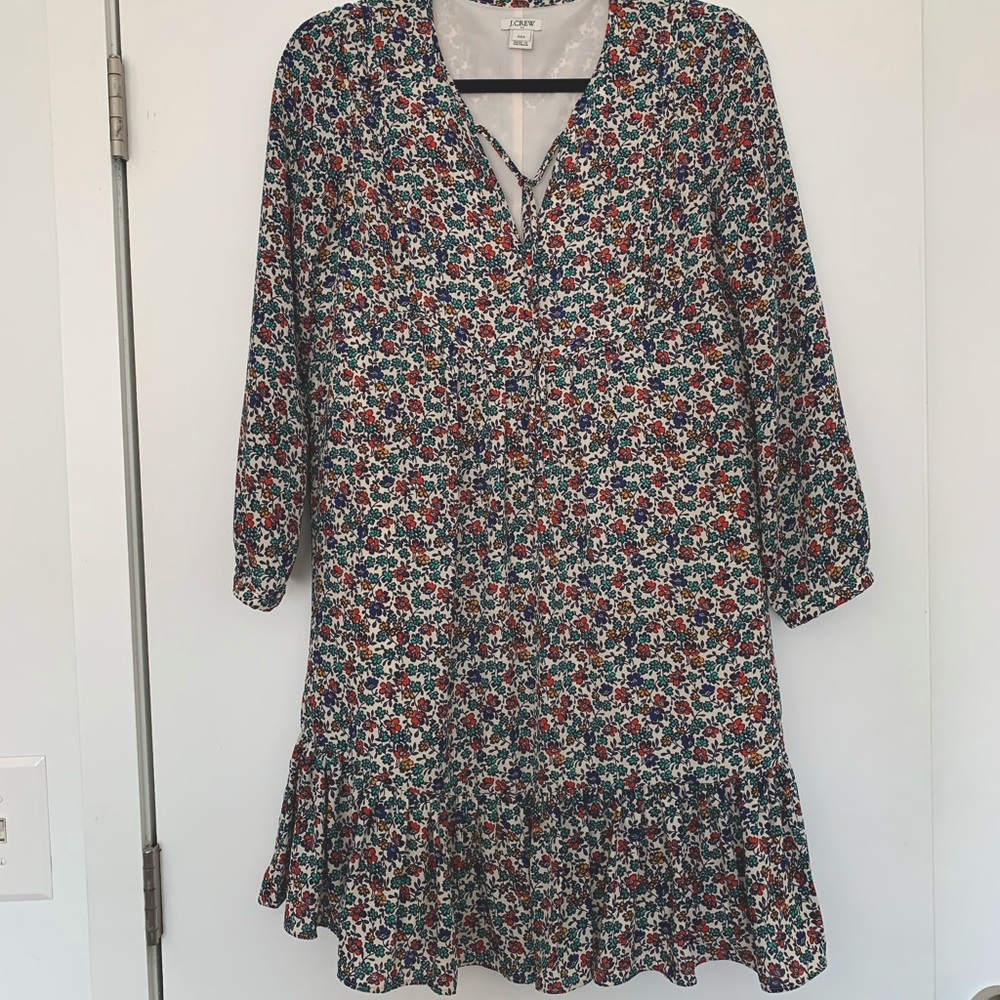 J.Crew Flounce Hem Floral Dress XXS